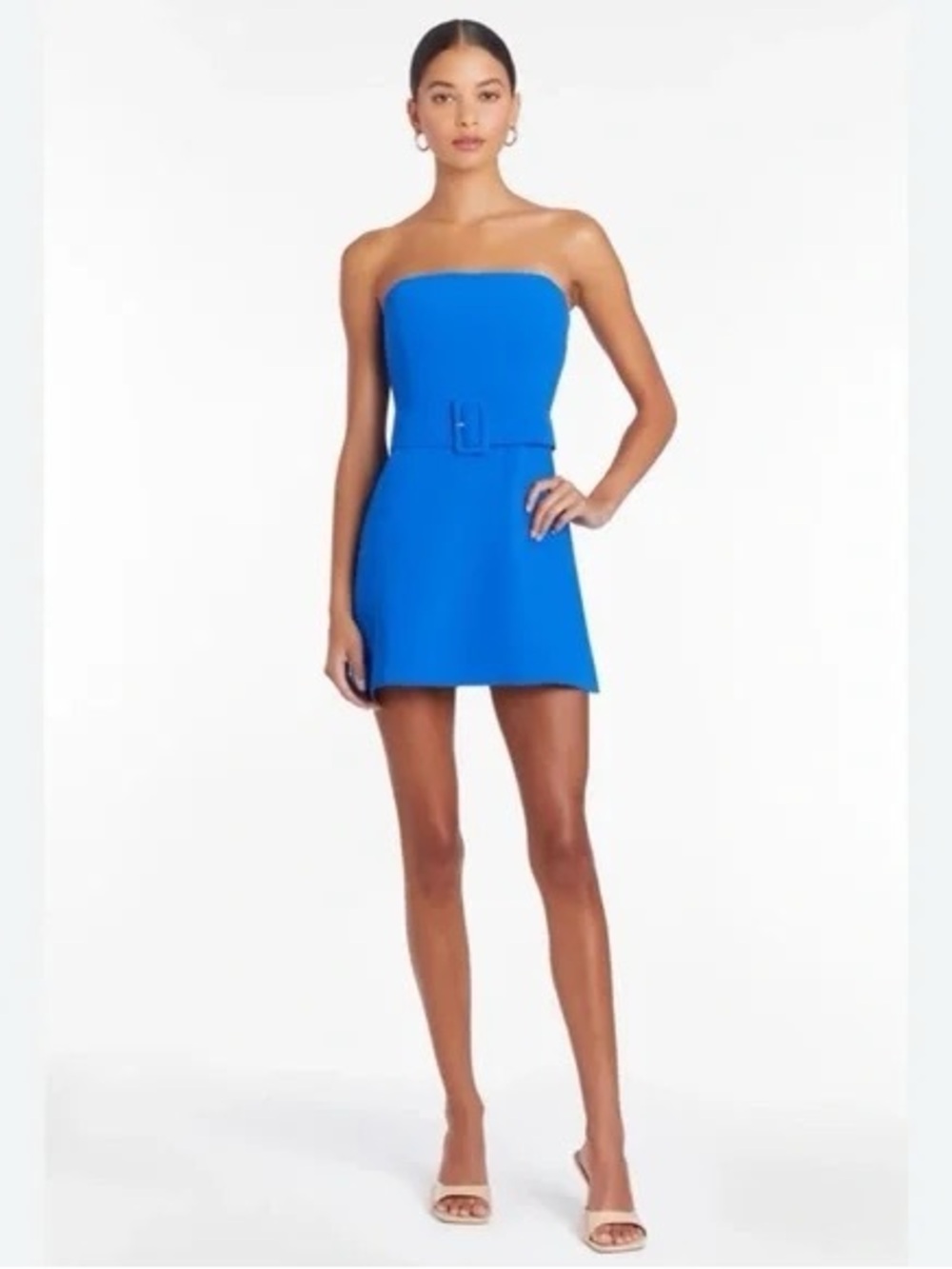 Amanda Uprichard Fae Dress Cobalt Blue - Picture 2 of 2